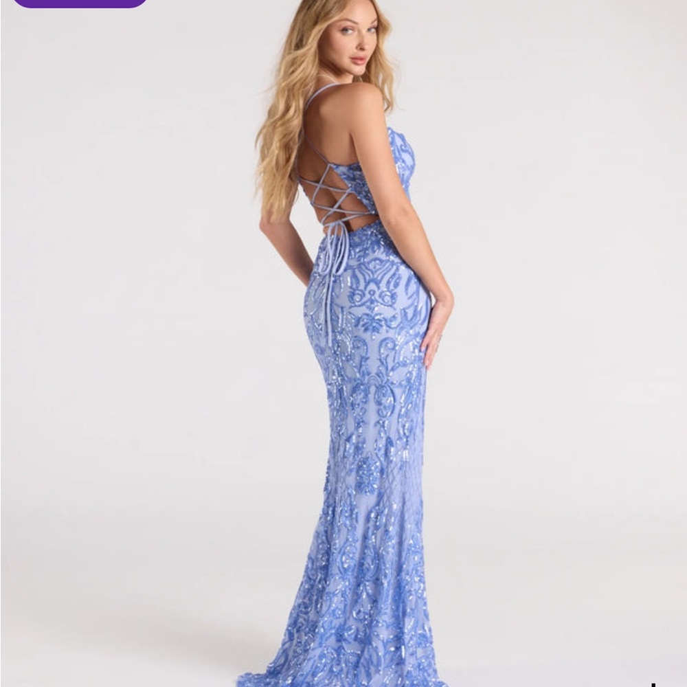 Windsor Strapless Blue Lace Dress